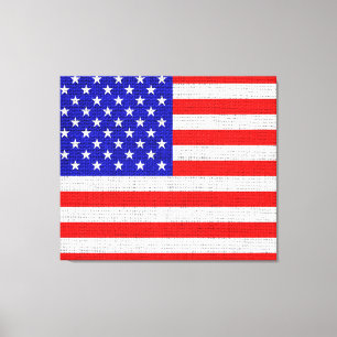 Lienzo Bandera americana Burlap Linen Rustic Jute