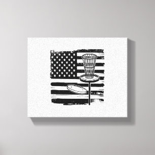 Lienzo Bandera Americana de Golf de Disco