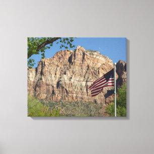 Lienzo Bandera Americana en el Parque Nacional Zion I