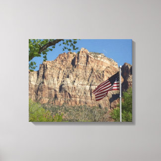 Lienzo Bandera Americana en el Parque Nacional Zion I