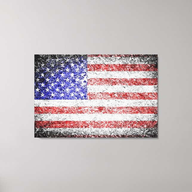 Lienzo Bandera americana gruesa 2 (Anverso)