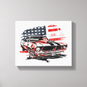 Lienzo Bandera Americana Patriota