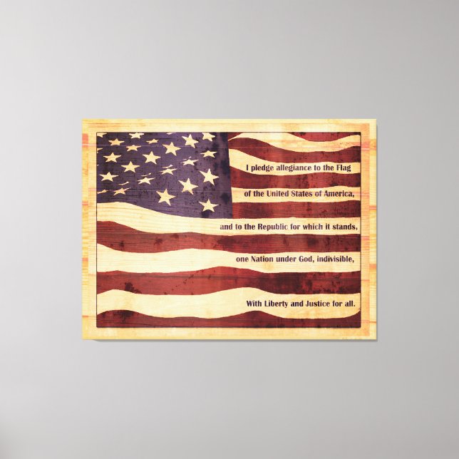 Lienzo Bandera antigua con apariencia de lealtad (Anverso)