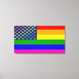 Lienzo Bandera Arcoiris De Lgbtq