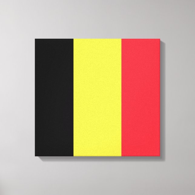 Lienzo Bandera belga (Anverso)