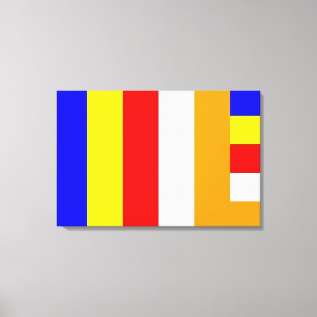 Lienzo Bandera budista (Anverso)