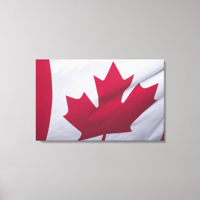 Lienzo Bandera canadiense. (Anverso)