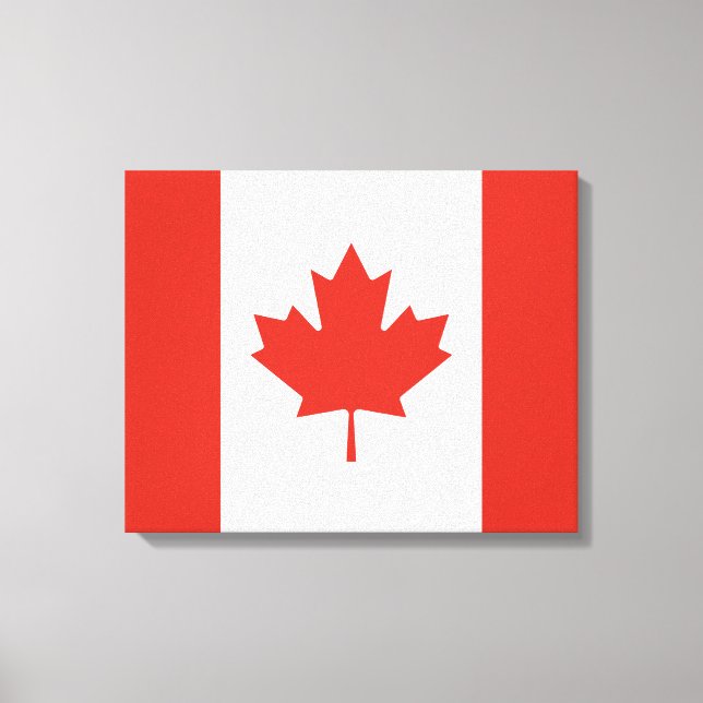 Lienzo Bandera canadiense (hoja de arce) (Canadá) (Anverso)