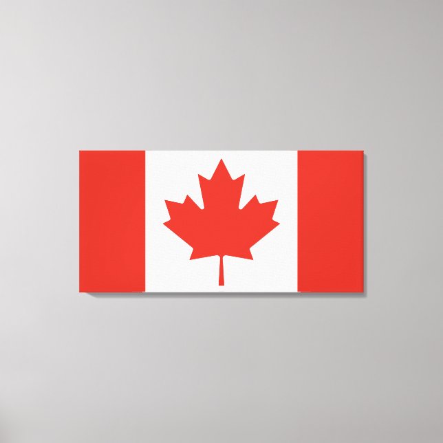 Lienzo Bandera canadiense (hoja de arce) (Canadá) (Anverso)