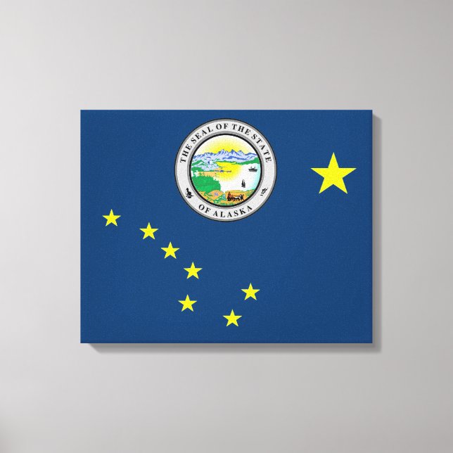 Lienzo Bandera de Alaska (Anverso)