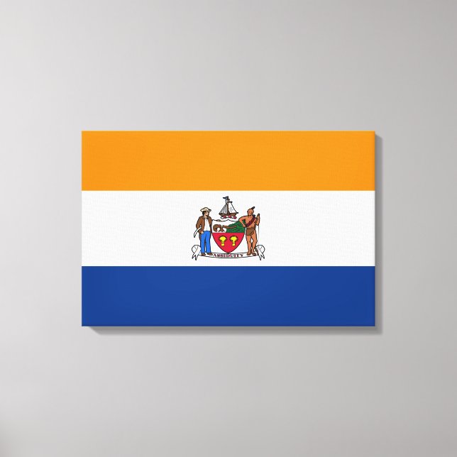 Lienzo Bandera de Albany (Nueva York) (Anverso)