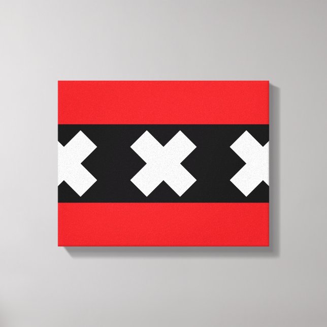 Lienzo Bandera de Ámsterdam (Anverso)