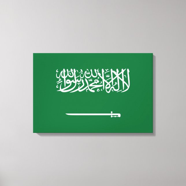Lienzo Bandera de Arabia Saudita (Anverso)