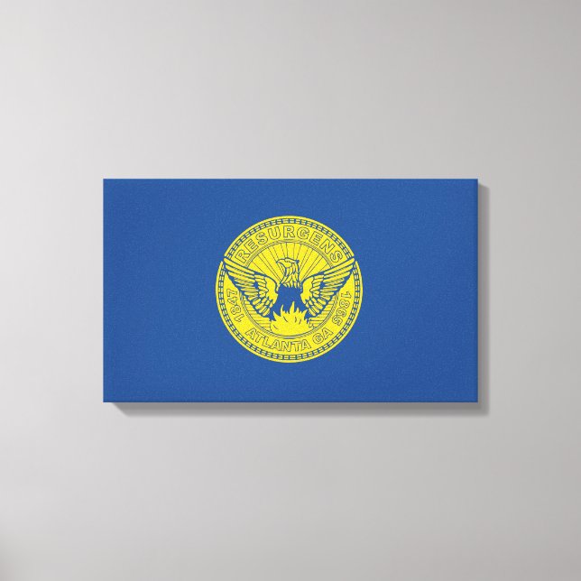 Lienzo Bandera de Atlanta (Georgia, Estados Unidos) (Anverso)