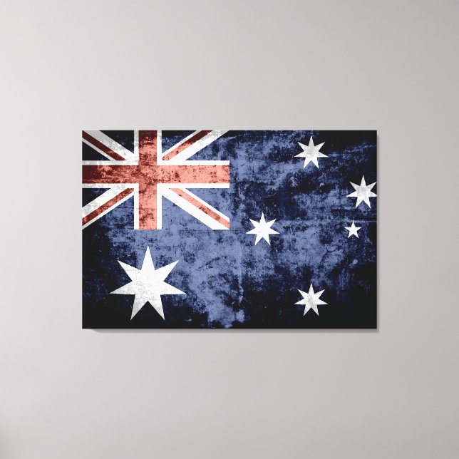 Lienzo Bandera de Australia Grunge 2 (Anverso)