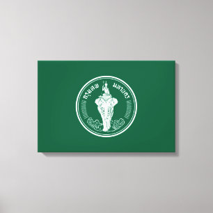 Lienzo Bandera de Bangkok (ciudad capital de Tailandia)