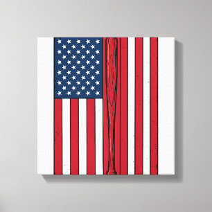 Lienzo Bandera de béisbol deteriorada diseño vectorial vi