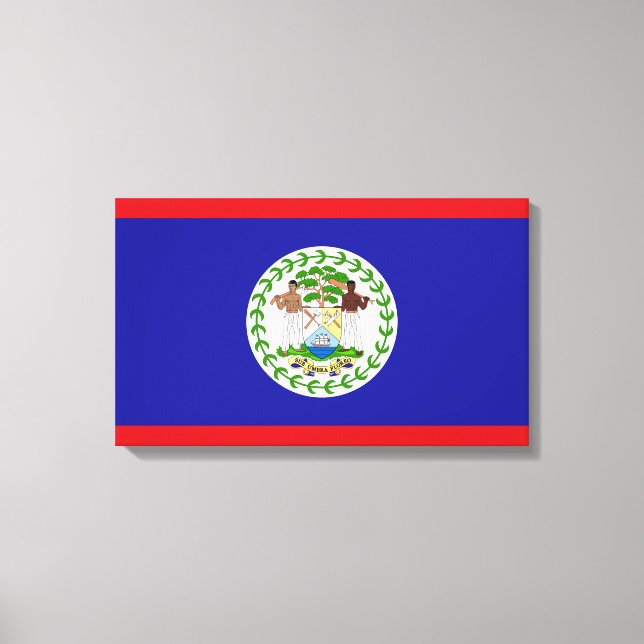 Lienzo Bandera de Belice (Anverso)