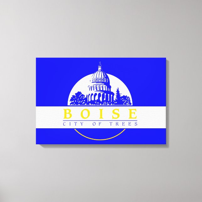 Lienzo Bandera de Boise (ciudad de Idaho) (Anverso)