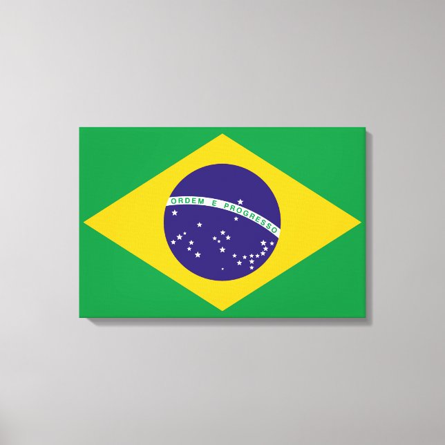 Lienzo Bandera de Brasil Bandeira do Brasil (Anverso)