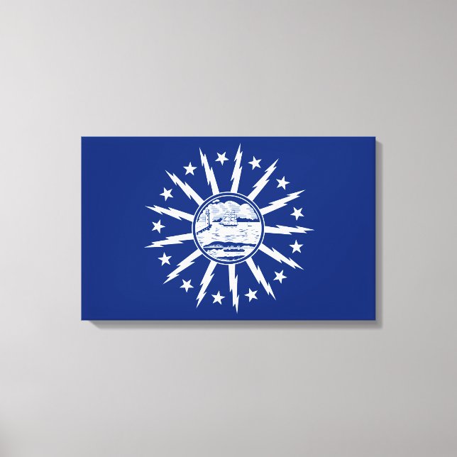 Lienzo Bandera de Búfalo (ciudad en el estado de Nueva Yo (Anverso)