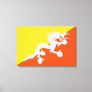 Lienzo Bandera de Bután (Bután) (dragón trueno)