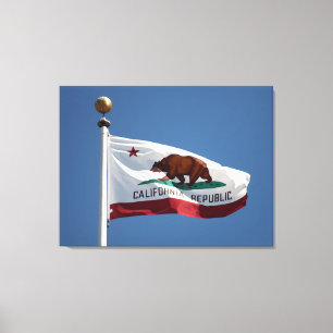 Lienzo bandera de California