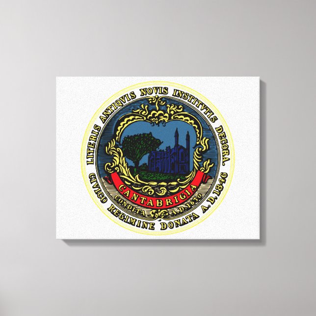 Lienzo Bandera de Cambridge (Massachusetts) (Anverso)