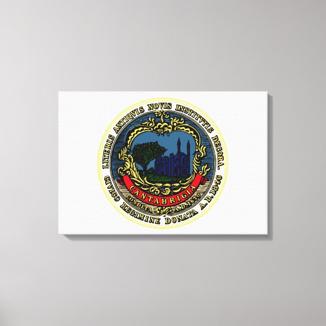 Lienzo Bandera de Cambridge (Massachusetts) (Anverso)