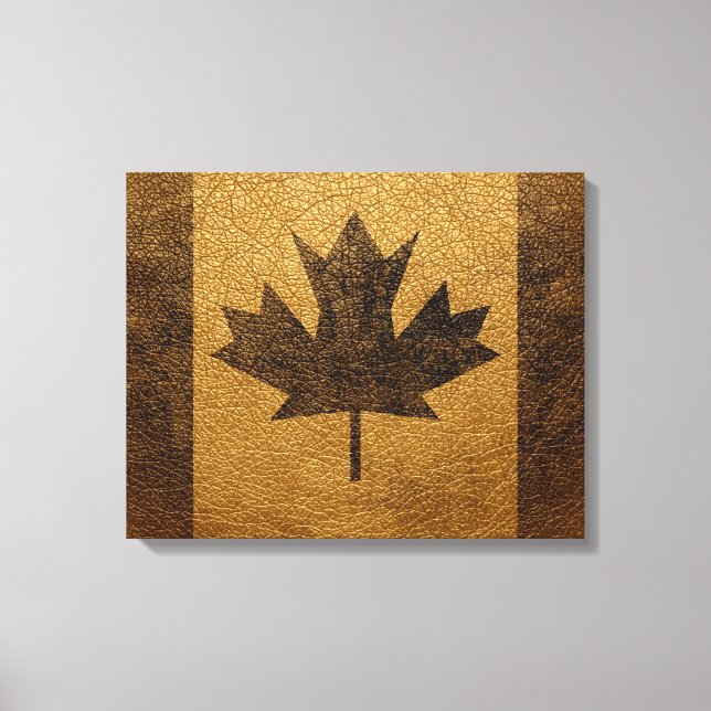 Lienzo Bandera de Canadá de época #2 (Anverso)