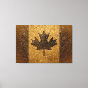 Lienzo Bandera de Canadá de época #2