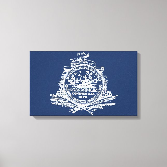 Lienzo Bandera de Charleston (Carolina del Sur) (Anverso)
