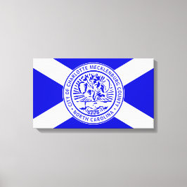 Lienzo Bandera de Charlotte (Carolina del Norte)