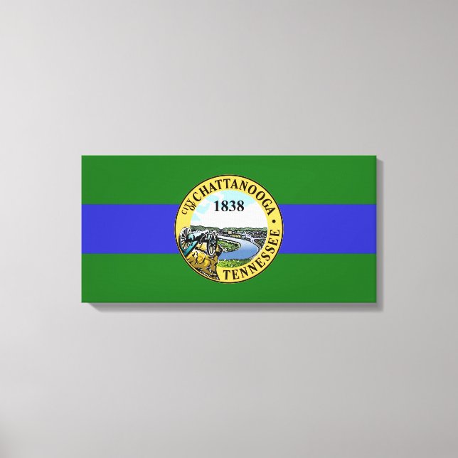 Lienzo Bandera de Chattanooga (Tennessee) (Anverso)