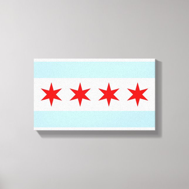 Lienzo Bandera de Chicago (Anverso)
