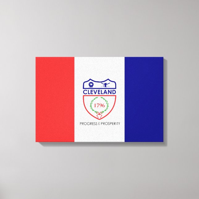 Lienzo Bandera de Cleveland (Ohio) (Anverso)