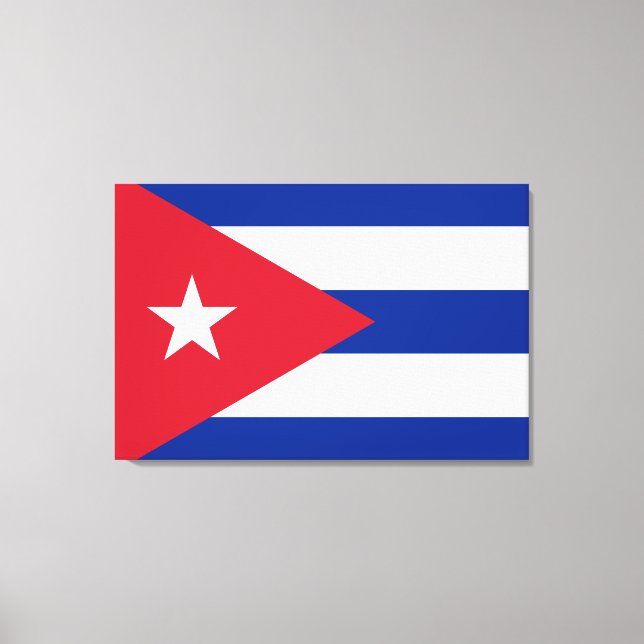 Lienzo Bandera de Cuba (Anverso)