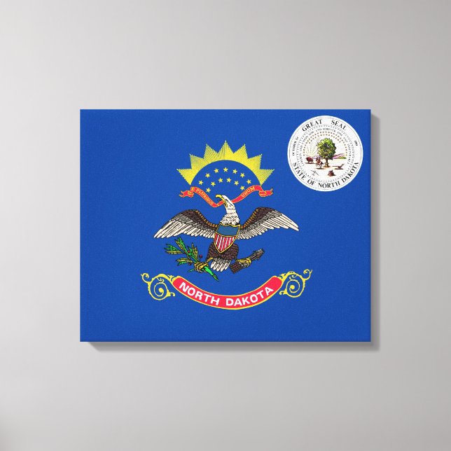 Lienzo Bandera de Dakota del Norte (Anverso)