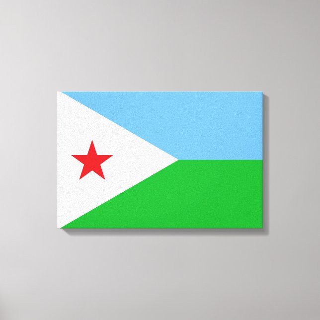 Lienzo Bandera de Djibouti (Nación Africana) (Anverso)
