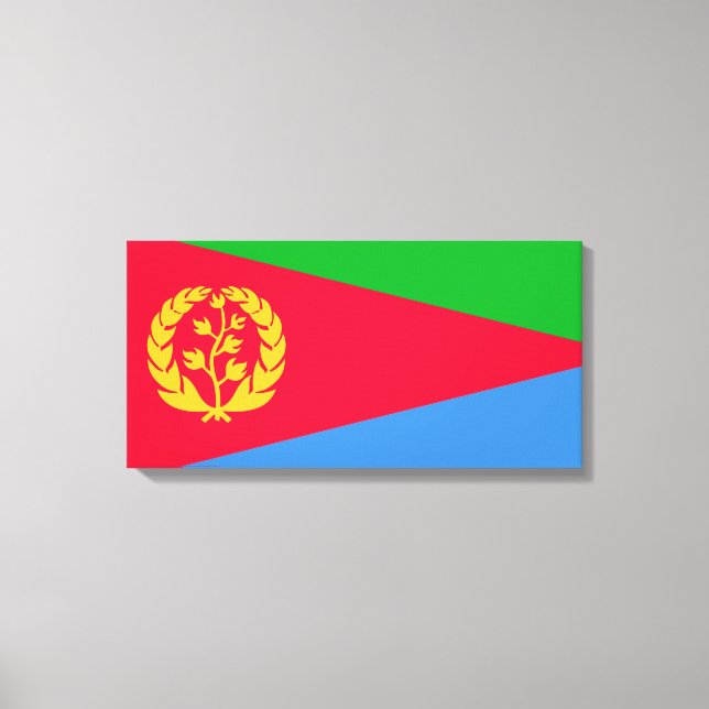 Lienzo Bandera de Eritrea (Eritrea) (Anverso)