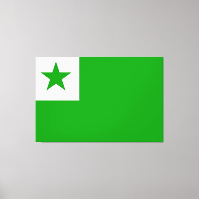Lienzo Bandera de Esperanto (Anverso)