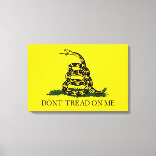 Lienzo Bandera de Gadsden (no me toques) (serpiente estad