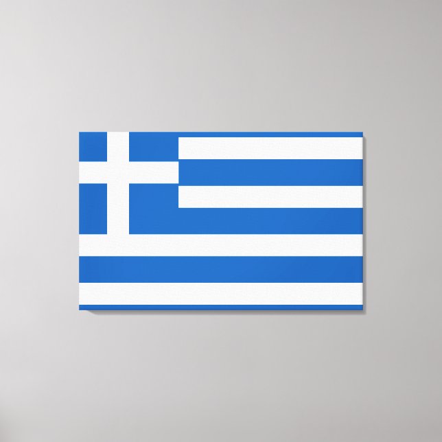Lienzo Bandera de Grecia (Anverso)