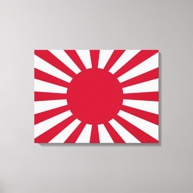 Lienzo Bandera de guerra imperial de Japón (Anverso)