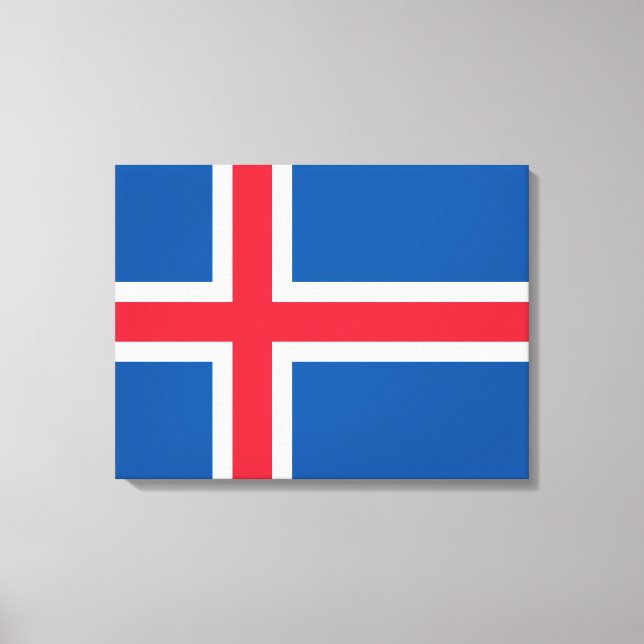 Lienzo Bandera de Islandia (Anverso)