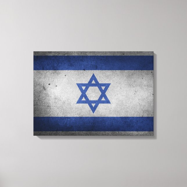 Lienzo Bandera de Israel en peligro de extinción (Anverso)
