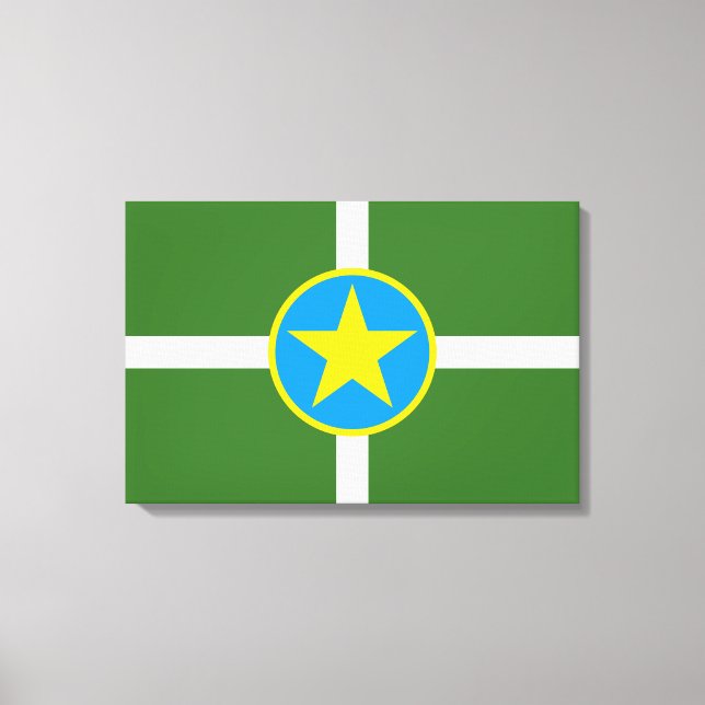 Lienzo Bandera de Jackson (Misisipi) (Anverso)