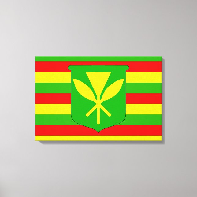 Lienzo Bandera de Kanaka Maoli (Anverso)