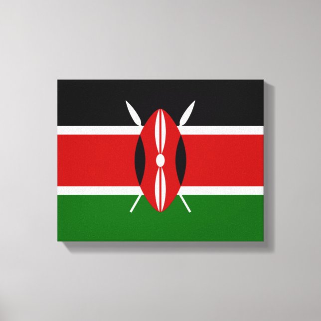 Lienzo Bandera de Kenia África (Anverso)