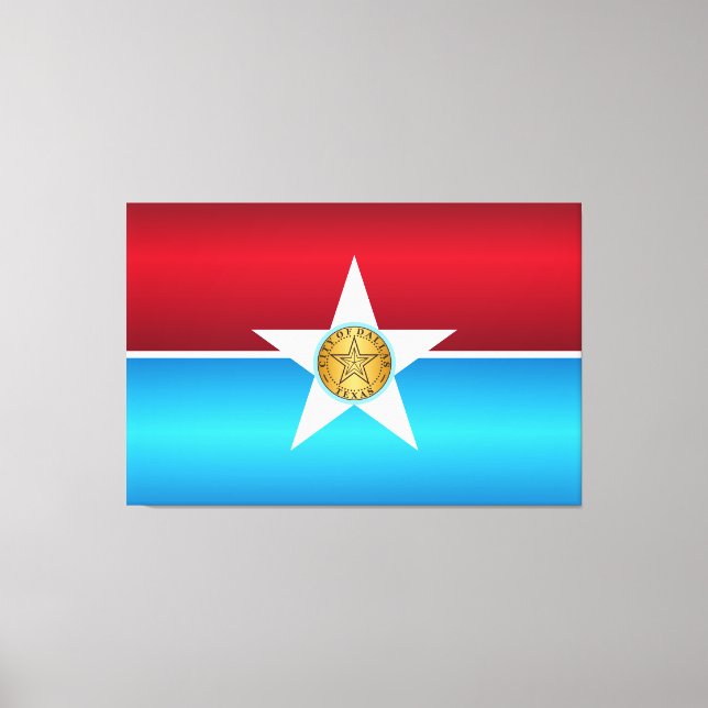 Lienzo Bandera de la ciudad de Dallas (Anverso)